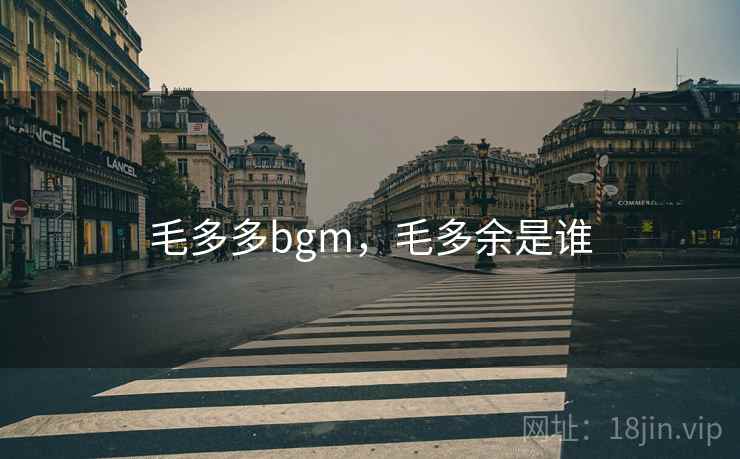 毛多多bgm，毛多余是谁