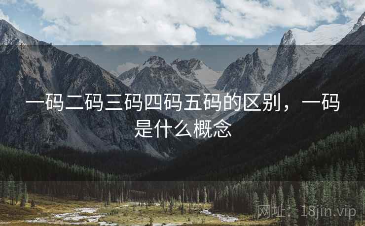 一码二码三码四码五码的区别,一码是什么概念 一码二码三码四码五码的区别,一码是什么概念